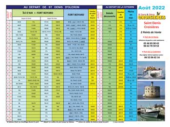 Horaires du mois