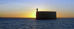 Coucher de soleil autour du Fort Boyard